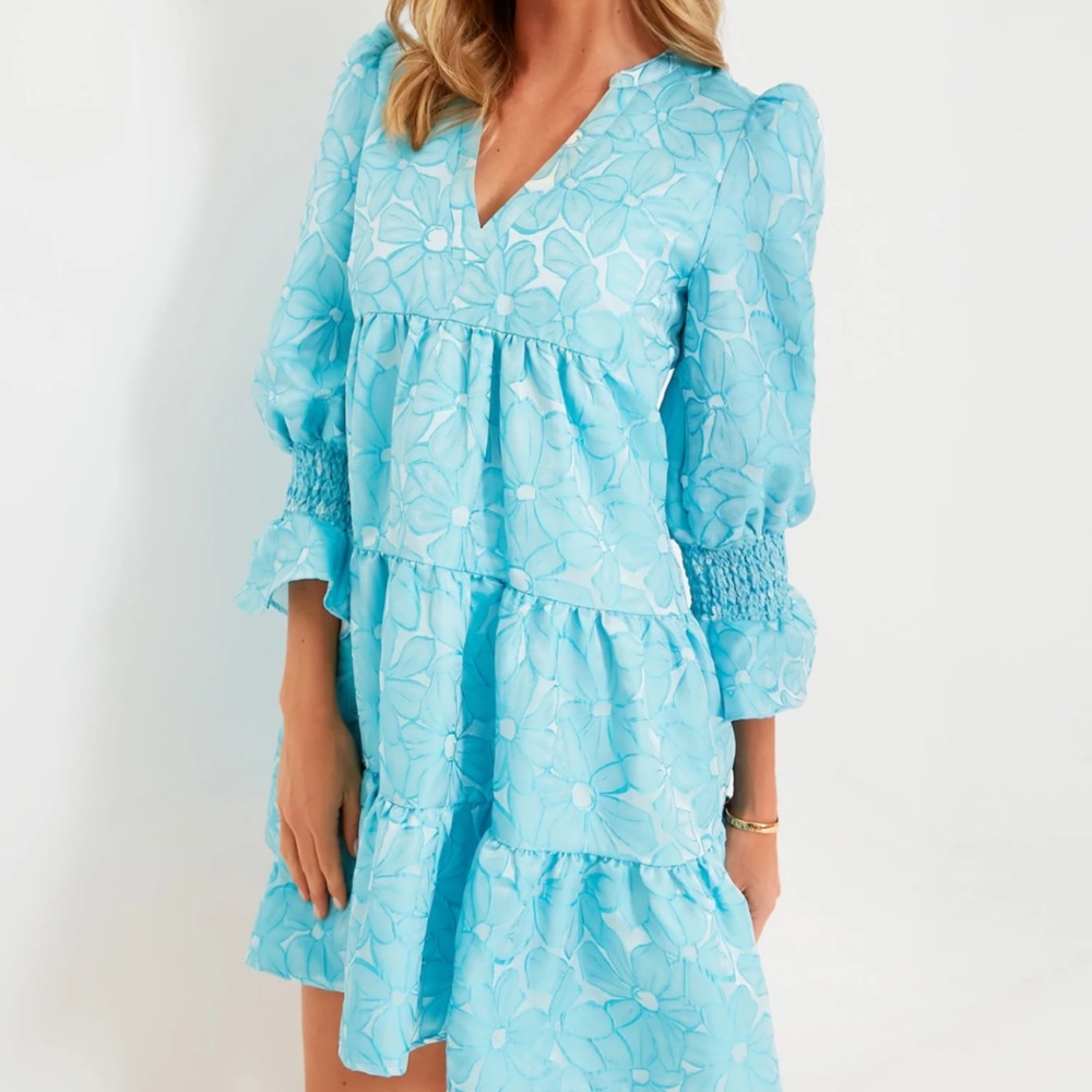 Kenzo Blue Daisy Jacquard Dress